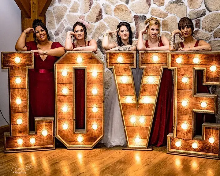 Rustic 4ft LOVE letters
