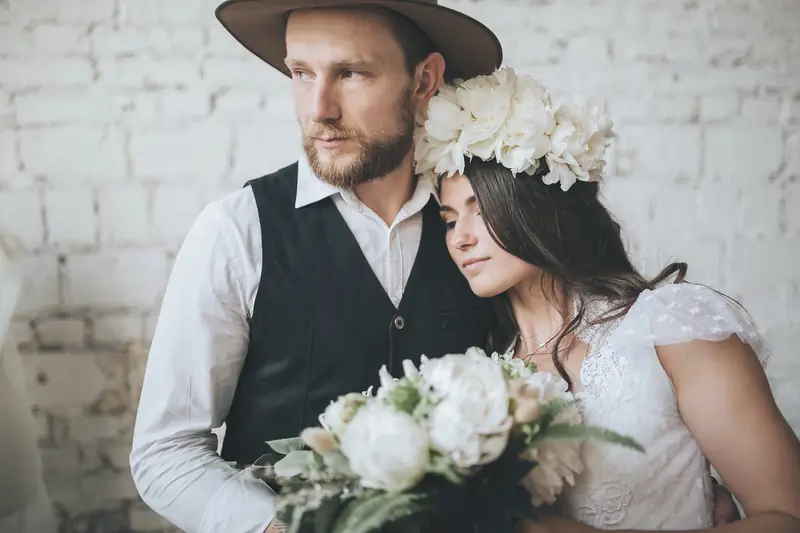 Anastasia and Terry on their wedding day