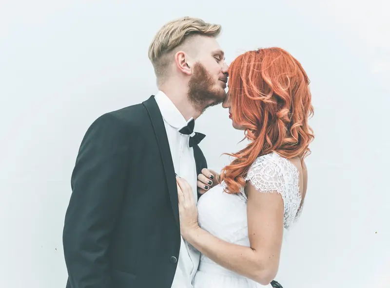 Cassie and Matthew on their wedding day