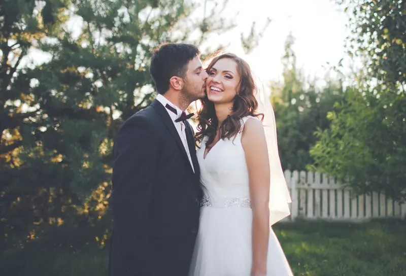 Charlotte and Joseph on their wedding day